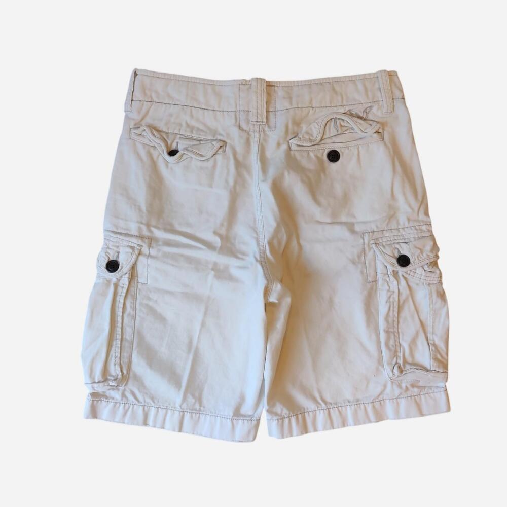 2000s American Eagle Outfitters cream/white baggy cargo shorts